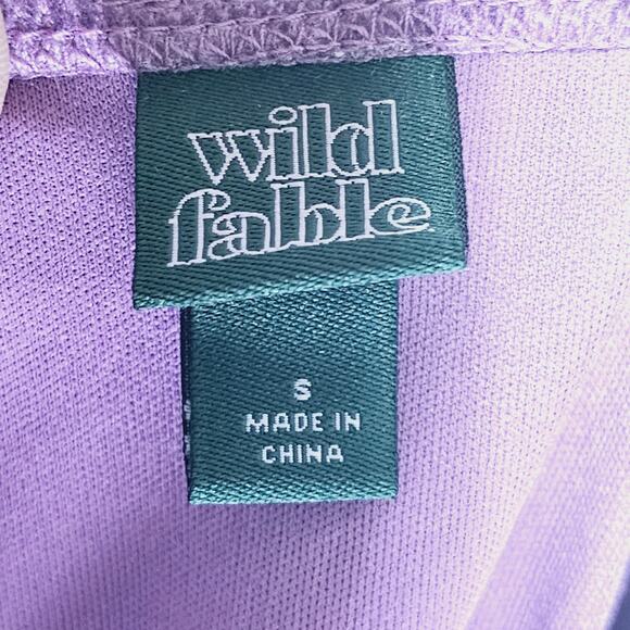 Wild Fable Ruched Velvet Mini Skirt Pull On Stretch Purple Women's S Soft Girl - Picture 5 of 6